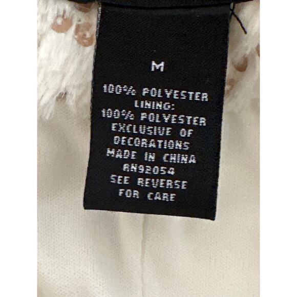 MASON THOMAS Faux Fur Gold Sequenced Evening Jacket M Holiday Glam Mob Wife - Picture 9 of 14